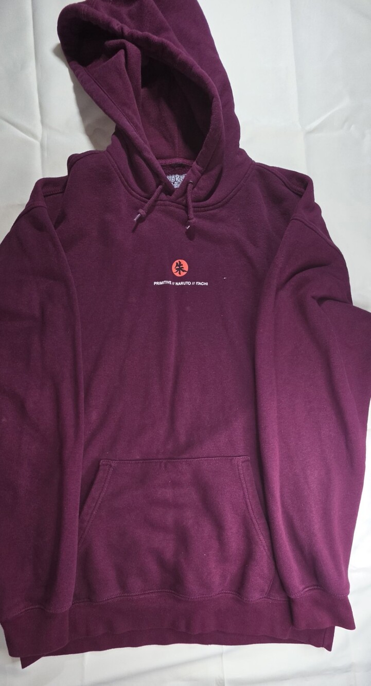 Primitive Naruto Itachi Hoodie Purple Size Large Pullover Sweatshirt Sku 209